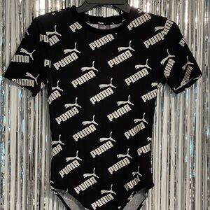 Puma Black and White Logo Bodysuit